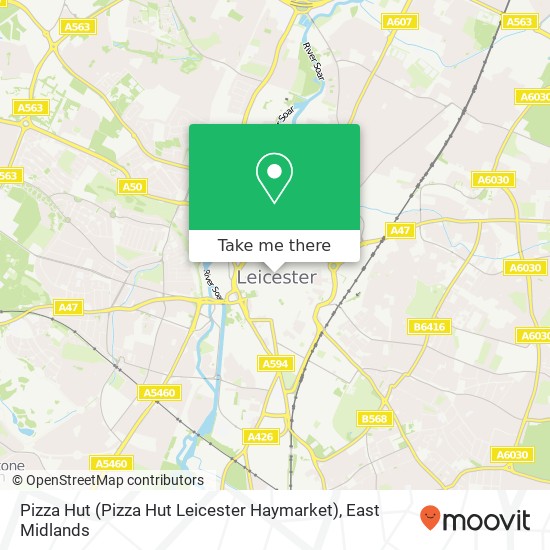 Pizza Hut (Pizza Hut Leicester Haymarket) map