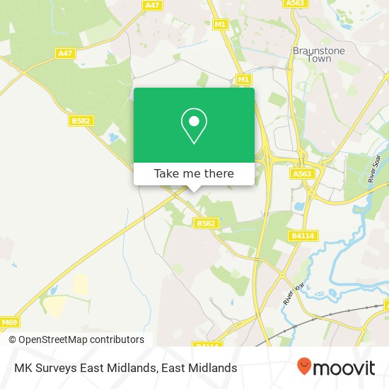 MK Surveys East Midlands map