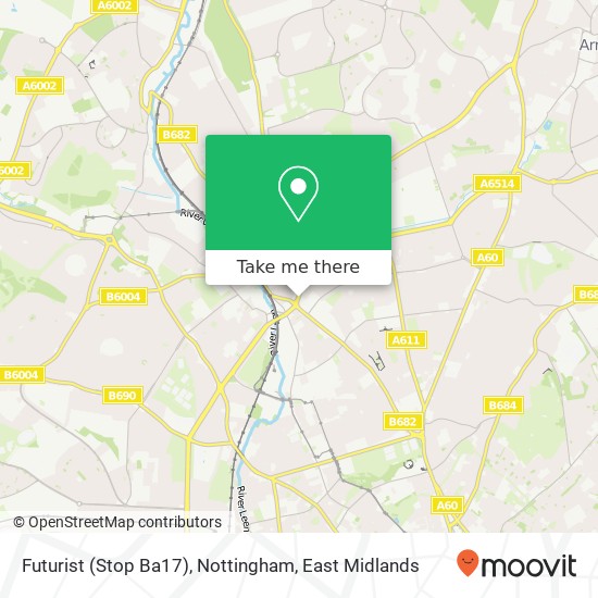 Futurist (Stop Ba17), Nottingham map