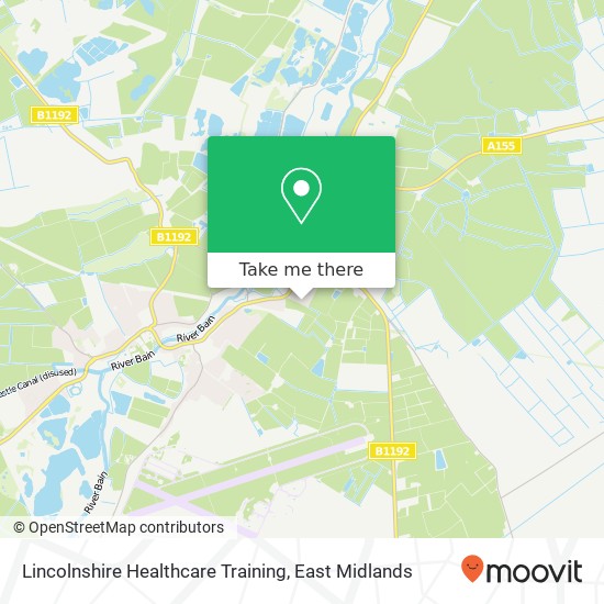 Lincolnshire Healthcare Training map