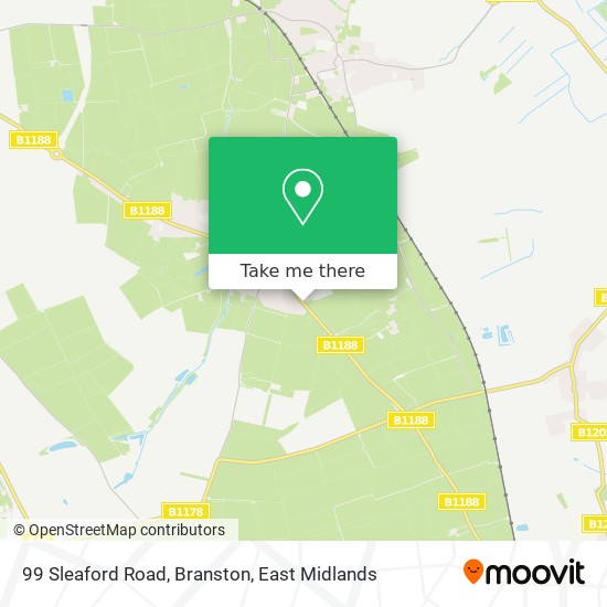 99 Sleaford Road, Branston map