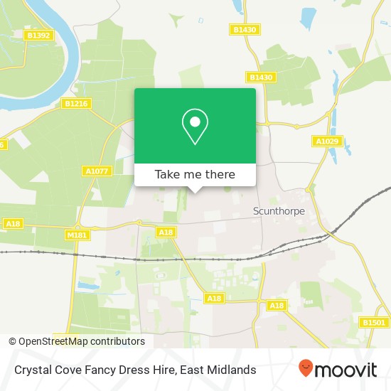 Crystal Cove Fancy Dress Hire map