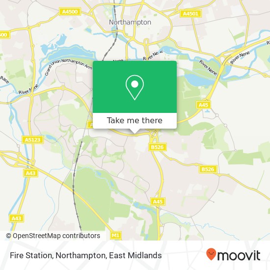 Fire Station, Northampton map
