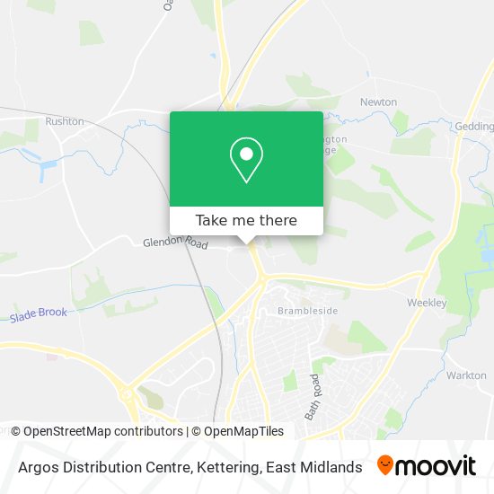 Argos Distribution Centre, Kettering map