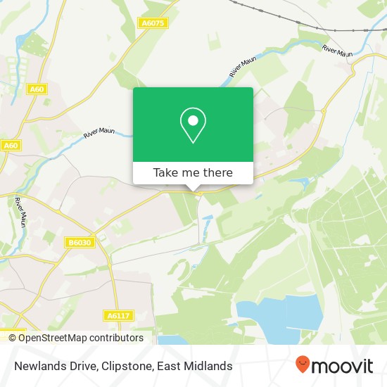 Newlands Drive, Clipstone map