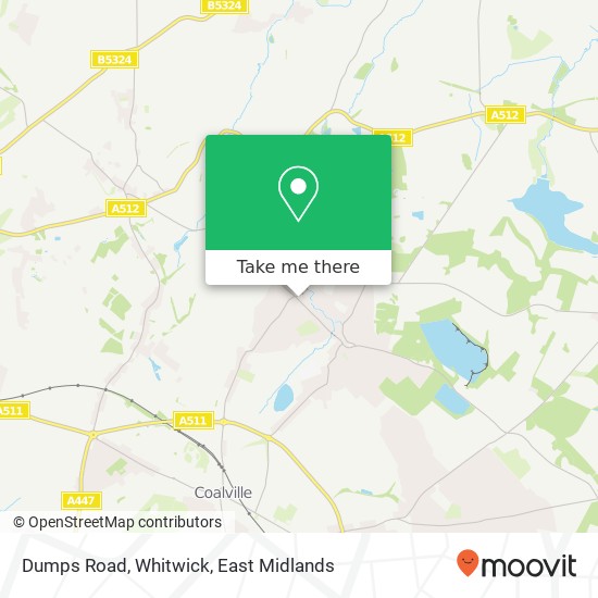 Dumps Road, Whitwick map