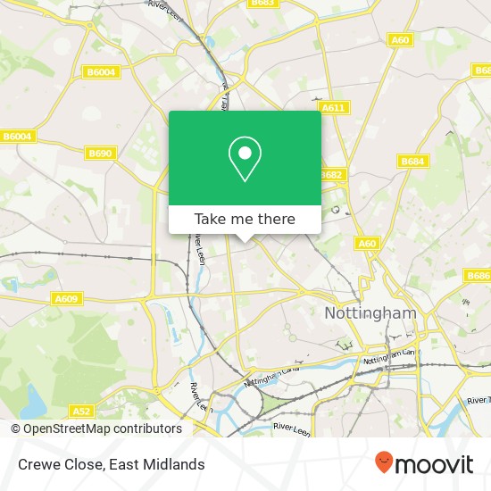 Crewe Close map