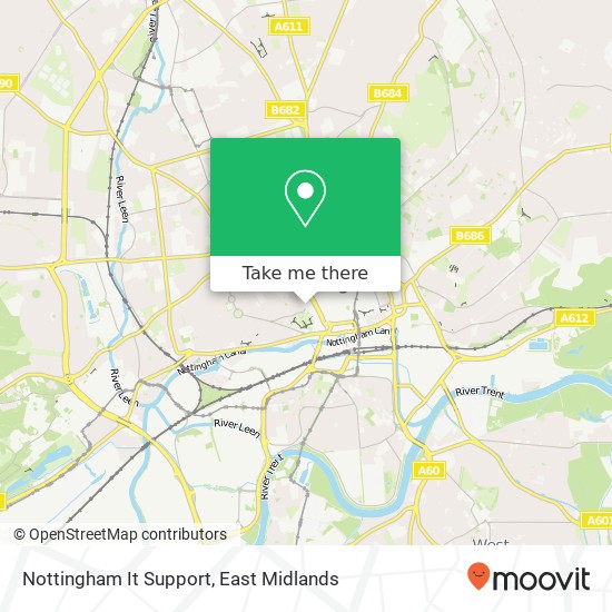 Nottingham It Support map