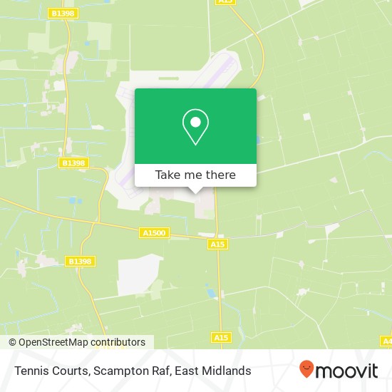 Tennis Courts, Scampton Raf map