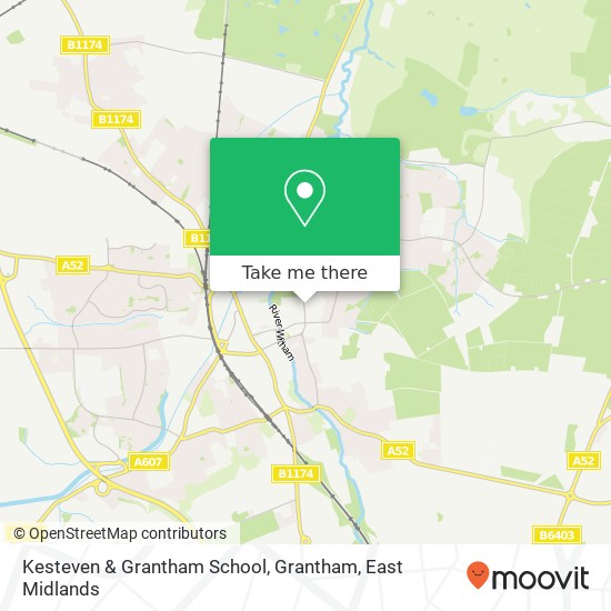 Kesteven & Grantham School, Grantham map