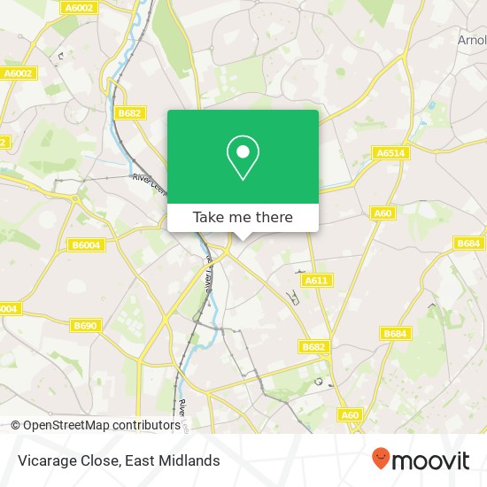 Vicarage Close map