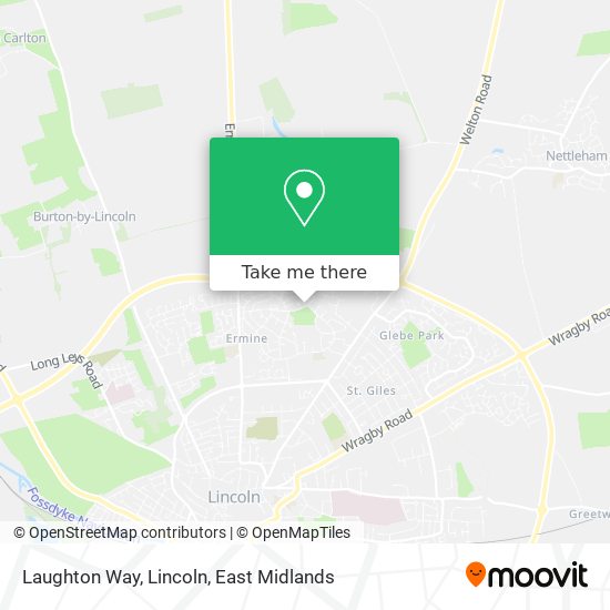 Laughton Way, Lincoln map