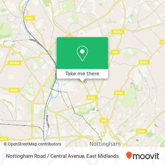 Nottingham Road / Central Avenue map