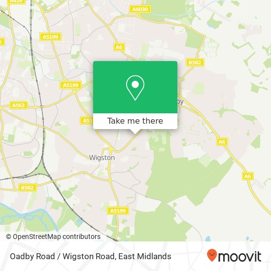 Oadby Road / Wigston Road map