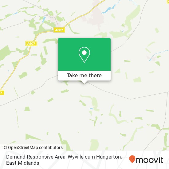 Demand Responsive Area, Wyville cum Hungerton map