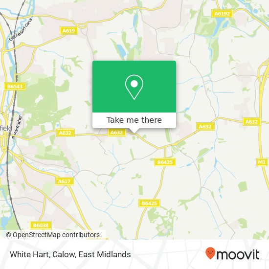 White Hart, Calow map