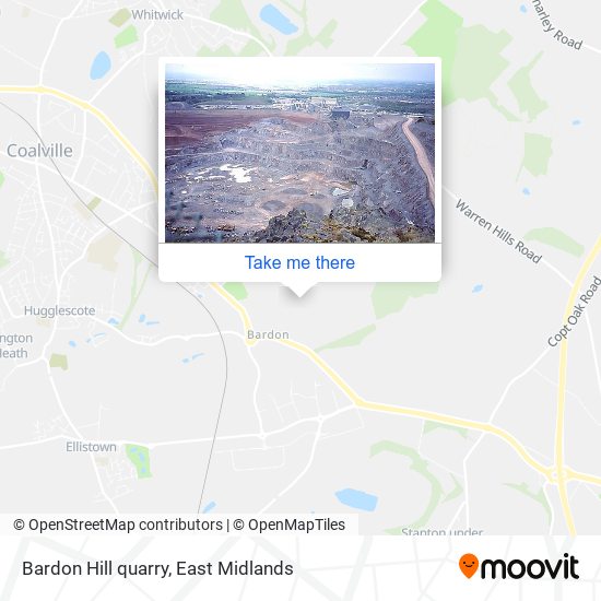 Bardon Hill quarry map