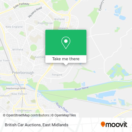 British Car Auctions map