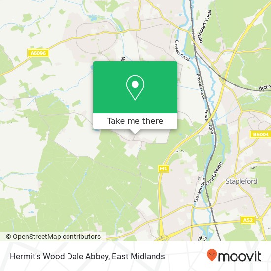 Hermit's Wood Dale Abbey map