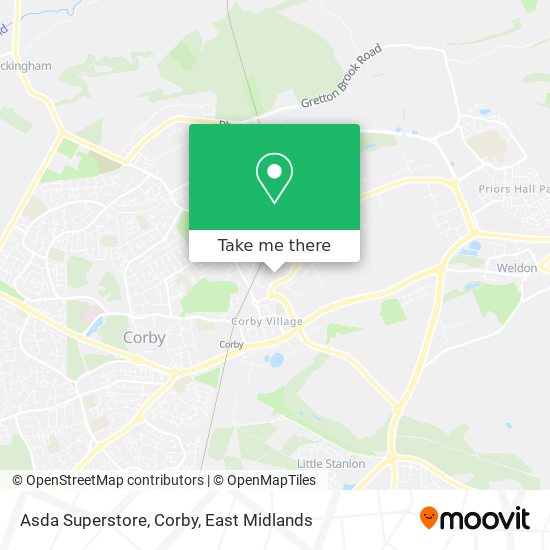 Asda Superstore, Corby map