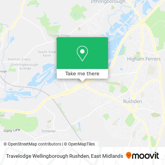 Travelodge Wellingborough Rushden map
