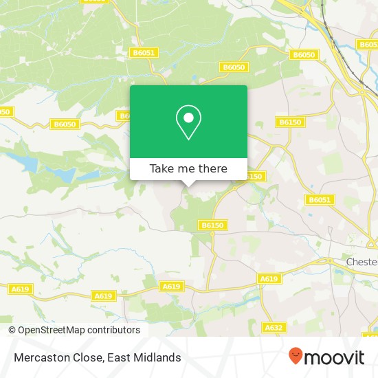 Mercaston Close map