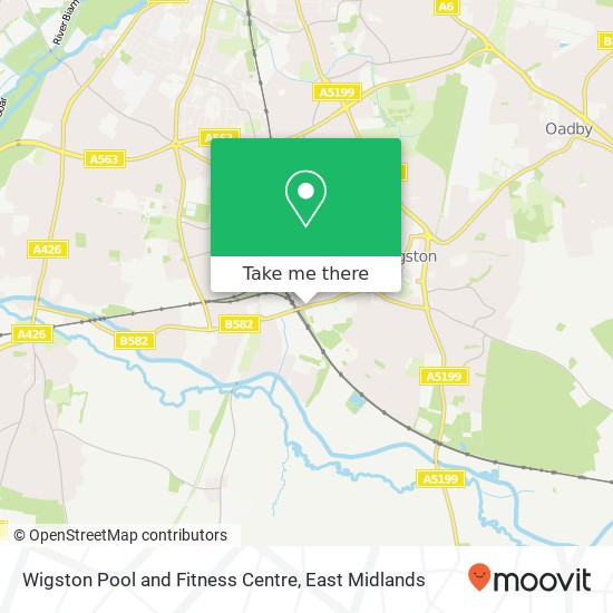 Wigston Pool and Fitness Centre map