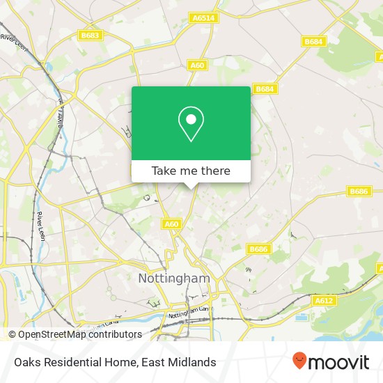 Oaks Residential Home map