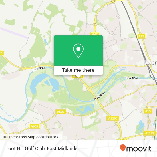 Toot Hill Golf Club map