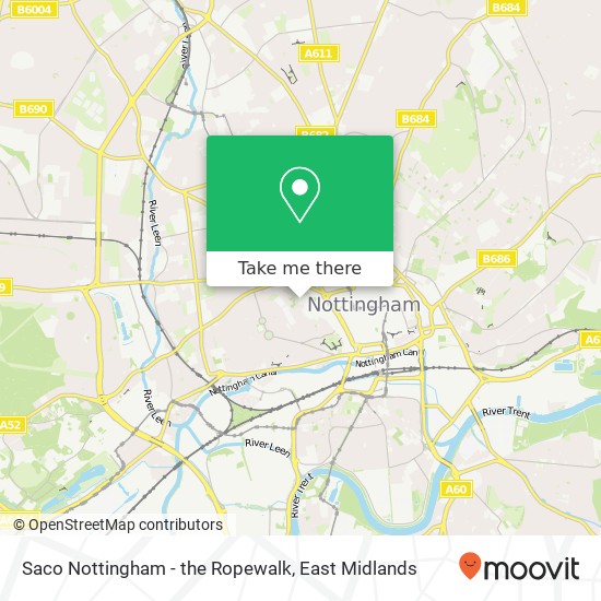 Saco Nottingham - the Ropewalk map