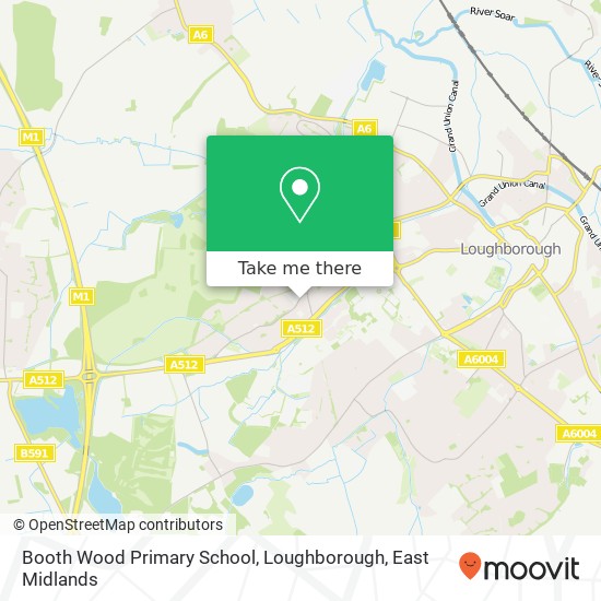 Booth Wood Primary School, Loughborough map