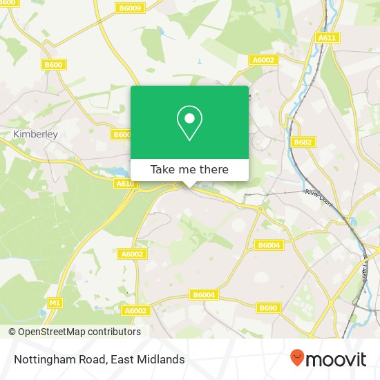 Nottingham Road map