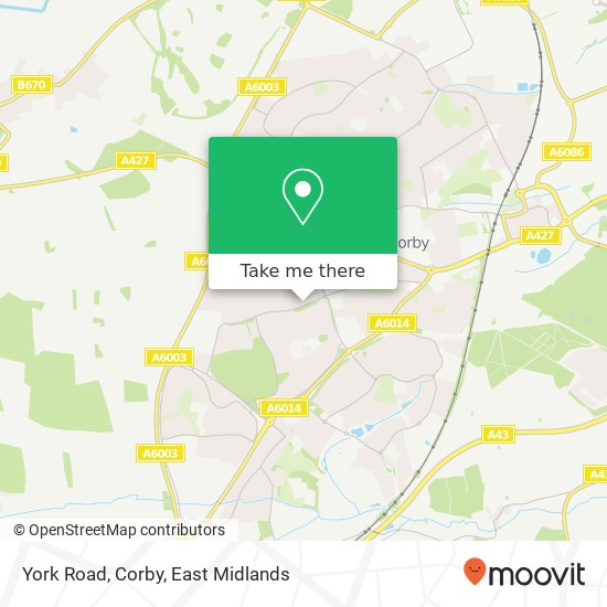 York Road, Corby map