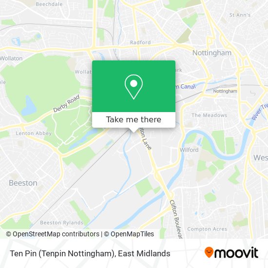 Ten Pin (Tenpin Nottingham) map