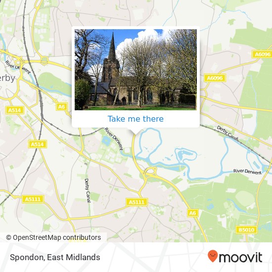 Spondon map