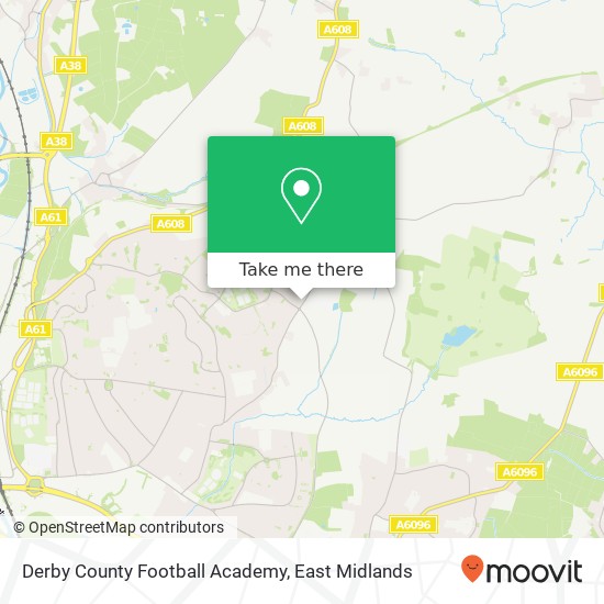 Derby County Football Academy map