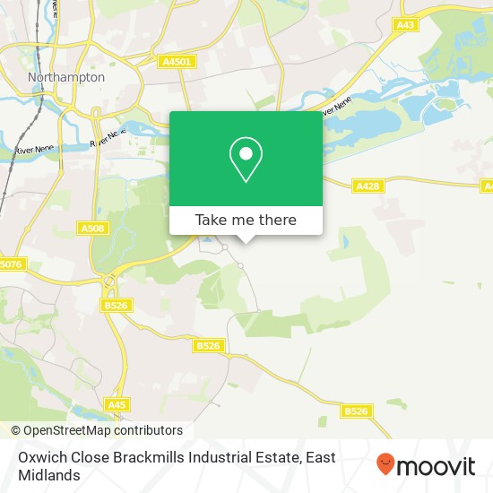 Oxwich Close Brackmills Industrial Estate map