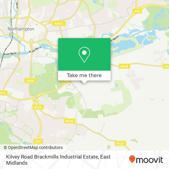 Kilvey Road Brackmills Industrial Estate map