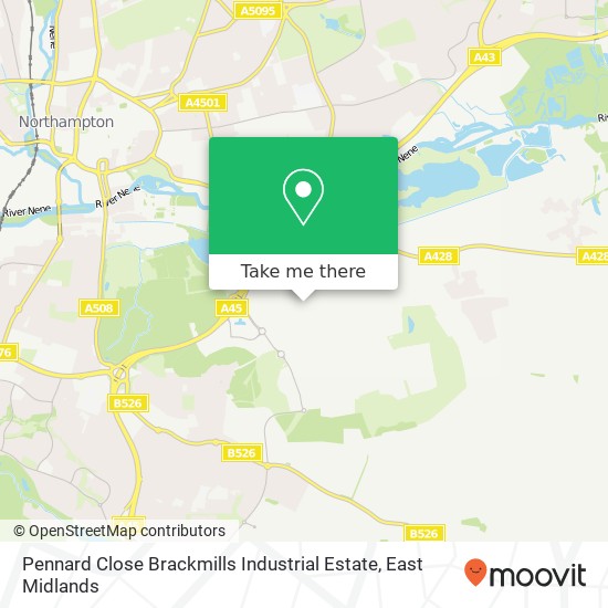 Pennard Close Brackmills Industrial Estate map