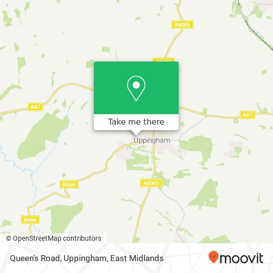 Queen's Road, Uppingham map