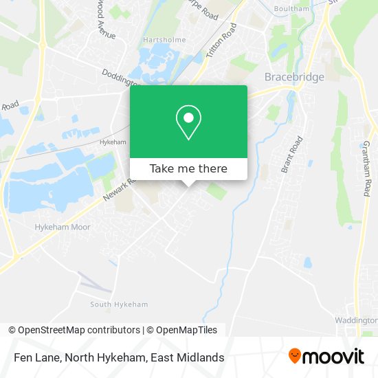 Fen Lane, North Hykeham map
