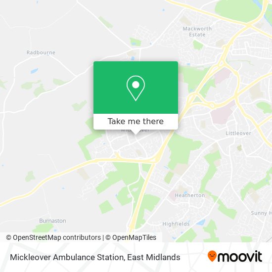 Mickleover Ambulance Station map