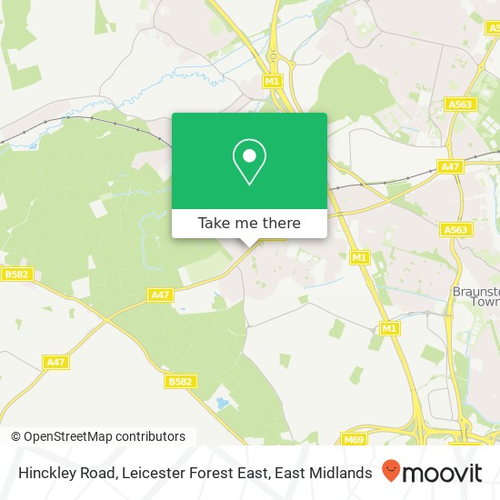 Hinckley Road, Leicester Forest East map