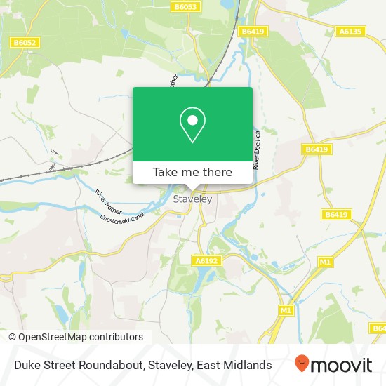 Duke Street Roundabout, Staveley map