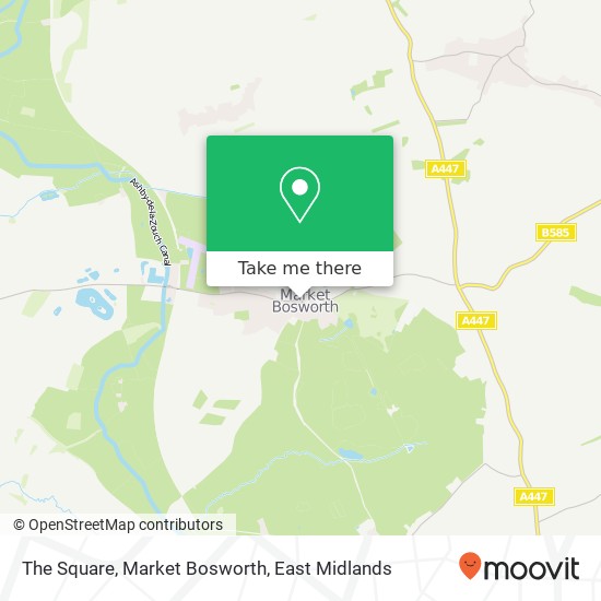 The Square, Market Bosworth map