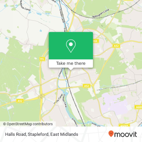 Halls Road, Stapleford map