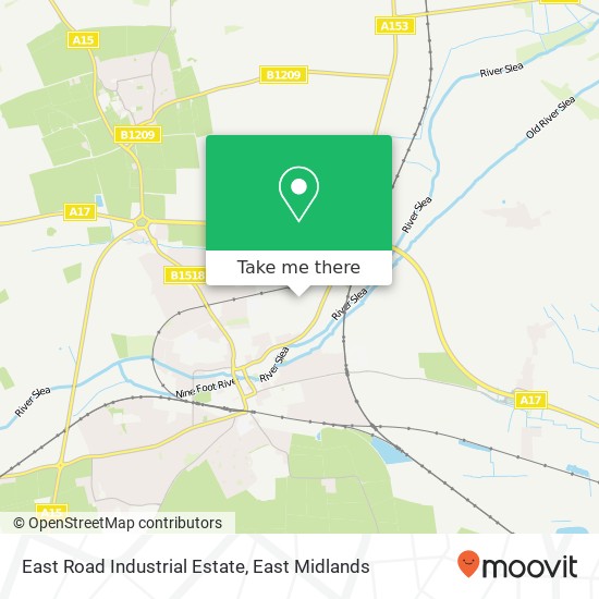 East Road Industrial Estate map