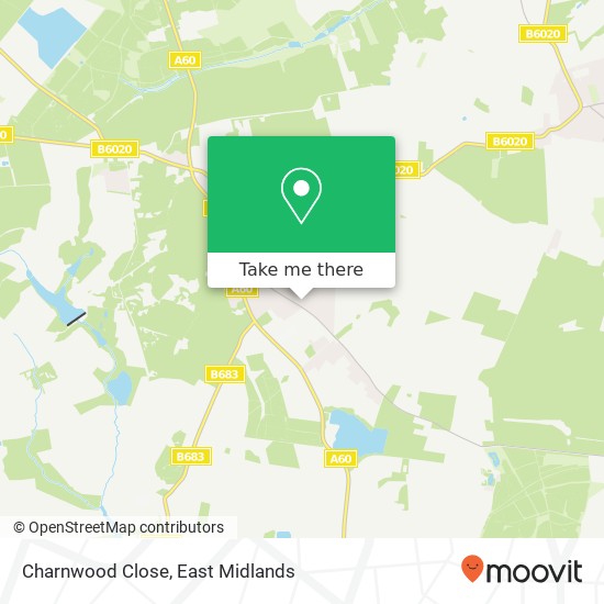 Charnwood Close map