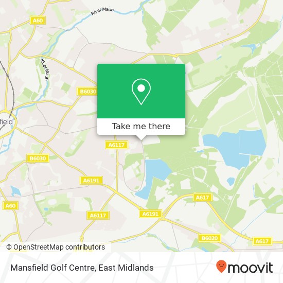 Mansfield Golf Centre map