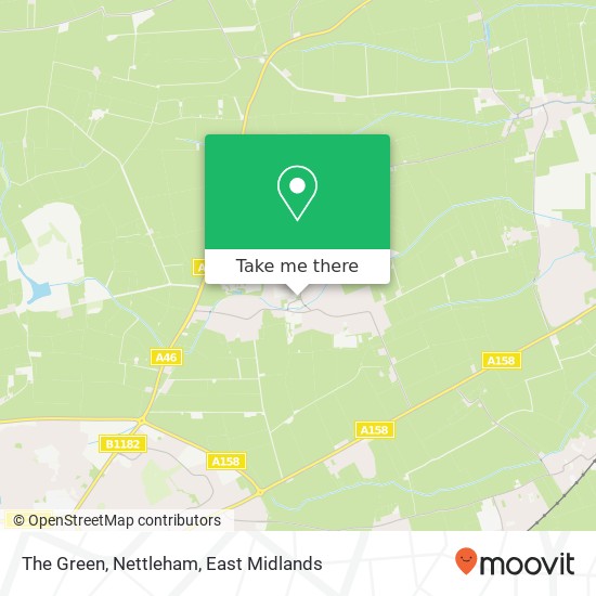 The Green, Nettleham map